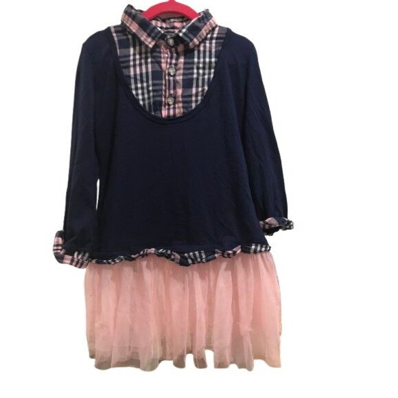 Girl's S 7/8 Shirt One Step Up Long Sleeve Button up Top w/ Tutu bottom - Picture 1 of 2